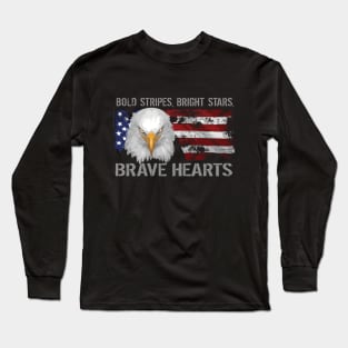 Brave American Hearts Long Sleeve T-Shirt